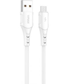 USB to Micro USB cable Vipfan Colorful X12, 3A, 1m (white)