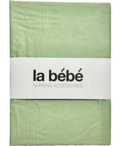 La Bebe™ Nursing La Bebe™ Cotton 60x120+12 cm  Art.145854 Green Kokvilnas satins palags ar gumiju