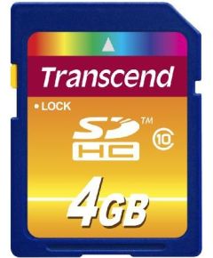 Karta Transcend SDHC 4GB  (TS4GSDHC10)