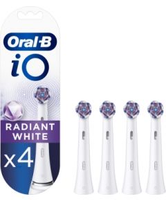 Oral-B Toothbrush replacement iO Radiant White Heads, For adults, Number of brush heads included 4, White