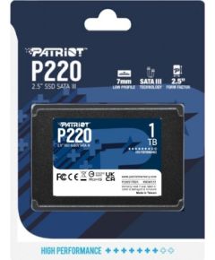 SSD PATRIOT P220 1TB SATA 2,5"