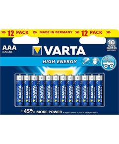 Varta High Energy LR03-AAA, alkaline, 1.5V, pieces 12 (04903-301-112)