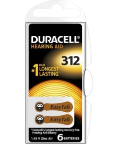 Duracell Zinc Air Hearing Aid 312 1.4V for hearing aids