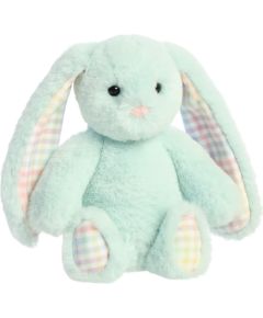 AURORA Rainbow Gingham Bunnies Plīša piparmētru zaļš  trusis, 18 cm