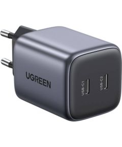 UGREEN CD294 charger, 2x USB-C, GaN, PD3.0, QC4.0, 45W (Grey)