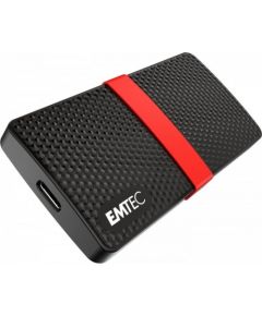 Emtec X200 Portable SSD 1TB Solid State Drive (Black / Red, USB 3.2 C (5 Gbit / s))