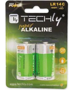 TECHLY 307049 Techly Alkaline batteries 1.5V C R14 2 pcs