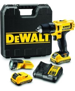 Urbjmašīna-skrūvgriezis DeWalt DCD710D2F; 10,8/12 V; 2x2,0 Ah akum.