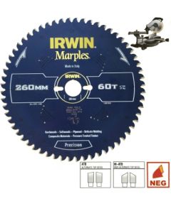 Griešanas disks kokam Irwin; 250x3,2x30,0 mm; Z60