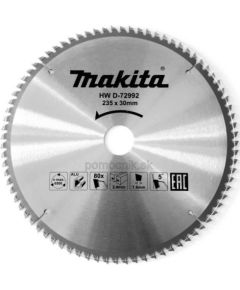 Griešanas disks Makita D-72992 TCT; 235x30 mm; T80; 5°