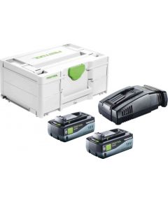 Piederumu komplekts Festool SYS 18V 2x8,0/SCA16; 18 V; 2x8,0 Ah akum.