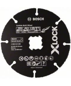 Griešanas disks kokam leņķa slīpmašīnām Bosch X-LOCK Carbide MultiWheel; 125x1x22,23 mm; 10 gab.