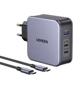 UGREEN CD289 Power Charger, 2x USB-C, 1x USB-A, GaN, 140W, 2m Cable (Silver)