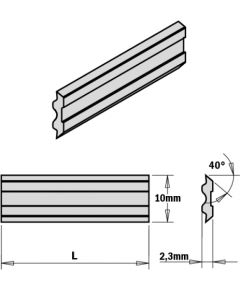 Ēveles asmeņi CMT 795.400.10; 400x10x2,3 mm; 2 gab.