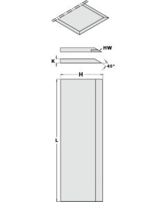 Ēveles asmeņi CMT 792.997.35; 105x35x3 mm; HS; 2 gab.