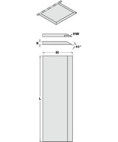 Ēveles asmeņi CMT 792.710.35; 710x35x3 mm; HS; 2 gab.