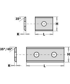 Ēveles asmeņi CMT 790.600.00; 60x12x1,5 mm; HWM; 1 gab.