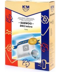 K&M oдноразовые мешки для пылесосов DAEWOO (4шт)