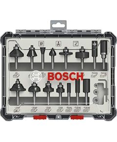 Bosch cutter set 15 pcs Mixed 6mm shank - 2607017471