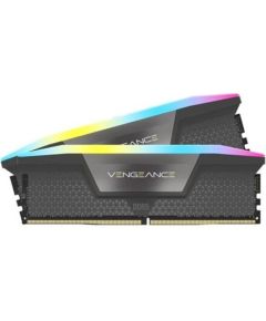 Corsair DDR5 32GB - 6000 - CL - 30 - Dual-Kit - DIMM - CMH32GX5M2B6000Z30K, Vengeance RGB, EXPO, black/grey