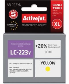 Activejet AB-223YN ink for Brother printer; Brother LC223Y replacement; Supreme; 10 ml; yellow