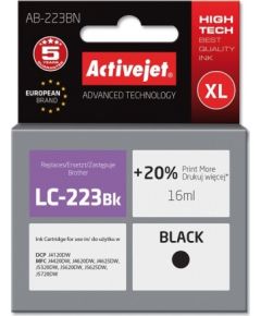 Activejet AB-223BN ink for Brother printer; Brother LC223Bk replacement; Supreme; 16 ml; black