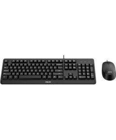 Philips 2000 series SPT6207BL/00 keyboard Mouse included USB QWERTY English Black