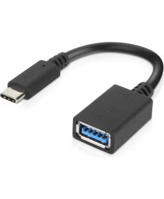 Lenovo 0.14 m, Black, USB-C to USB-A Adapter