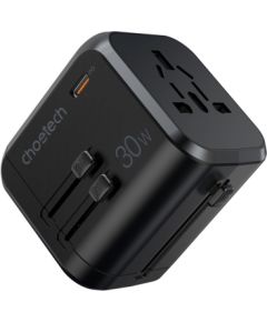 Choetech Fast Universal GaN USB Travel Charger Type C | 3 x USB-A 30W Power Delivery Black (PD5008-BK)