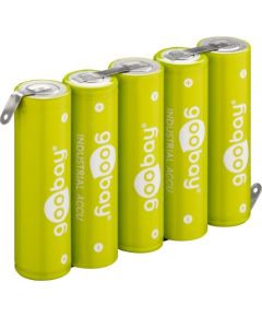 Goobay 5x AA (Mignon) - 2100 mAh, Solder tail (Z),(NiMH), 6 V