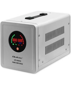 Qoltec 50720 Uninterruptible power supply Pure Sine Wave UPS | 800VA | 560W | Grey