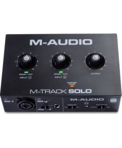 M-AUDIO M-Track Solo USB Audio interface Crystal preamplifier 16 bit 48 kHz Black