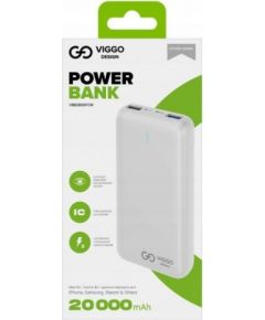 VIGGO POWERBANK 20000MAH 1XUSB-C 2XUSB WHITE