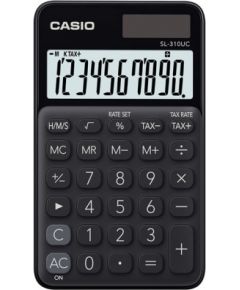 CASIO POCKET CALCULATOR SL-310UC-BK BLACK, 10 DIGIT DISPLAY