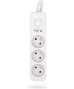 Hsk Data Kerg M02377 3 Earthed sockets  - 5.0m power strip with 3x1mm2 cable, 10A