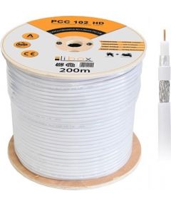 Libox  SAT Trishield HD/200m PCC102 Professional coaxial cable RG-6/U White