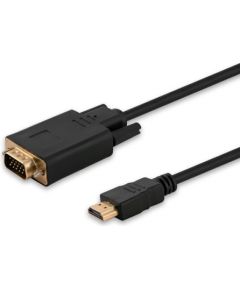 Savio CL-103 video cable adapter 1.8 m HDMI Type A (Standard) VGA (D-Sub) Black