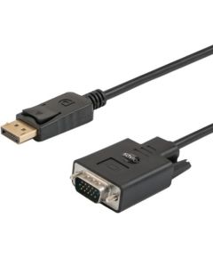 SAVIO DisplayPort (M) – VGA (M) Cable 1.8m CL-92 1.8m VGA (D-Sub) Black