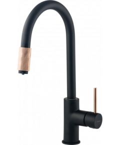 KITCHEN MIXER WITH SWIVEL SPOUT AND CONNECTION TO WATER FILTER DEANTE BLACK COPPER ASTER