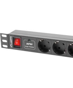 LANBERG POWER STRIP. RACK PDU (1U,16A,7X SHUKO,2M)