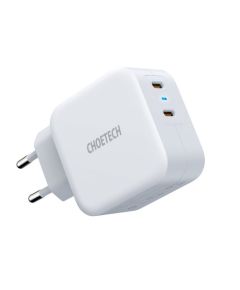 Choetech Fast Wall Charger 2x USB Type C Power Delivery 40W 3A white (PD6009-EU)