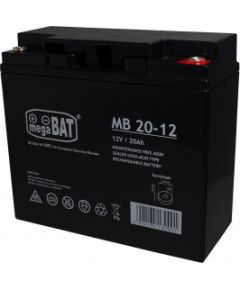 MPL megaBAT MB 20-12 UPS battery Lead-acid accumulator VRLA AGM Maintenance-free 12 V 20 Ah Black