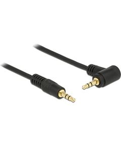 Delock cable Audio 3.5mm male/male angled black 5.0m