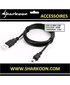 Sharkoon USB 2.0 A-B Mini black 3,0m