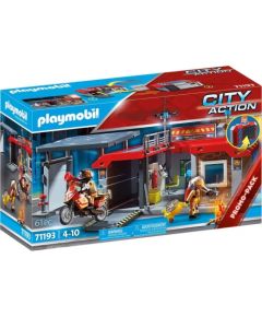 PLAYMOBIL 71193 City Action Take Along Fire Station Construction Toy