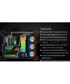 RAIJINTEK ANTILA PURE R100B, pump (black/transparent, reservoir/pump combo)