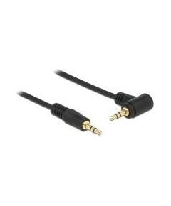 Delock cable Audio 3.5mm male/male angled black 1.0m