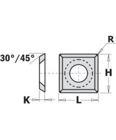 Ēveles asmeņi CMT 790.120.20; 12x12x1,5 mm; HWM; 1 gab.