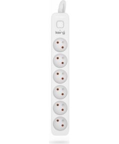 Hsk Data Kerg M02411 6 Earthed sockets  - 5.0m power strip with 3x1,5mm2 cable, 16A