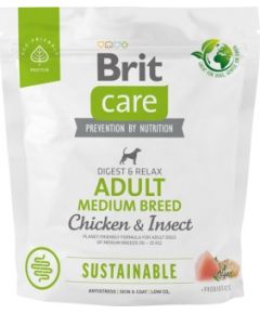 BRIT Care Dog Sustainable Adult Medium Breed Chicken & Insect - dry dog food - 1 kg